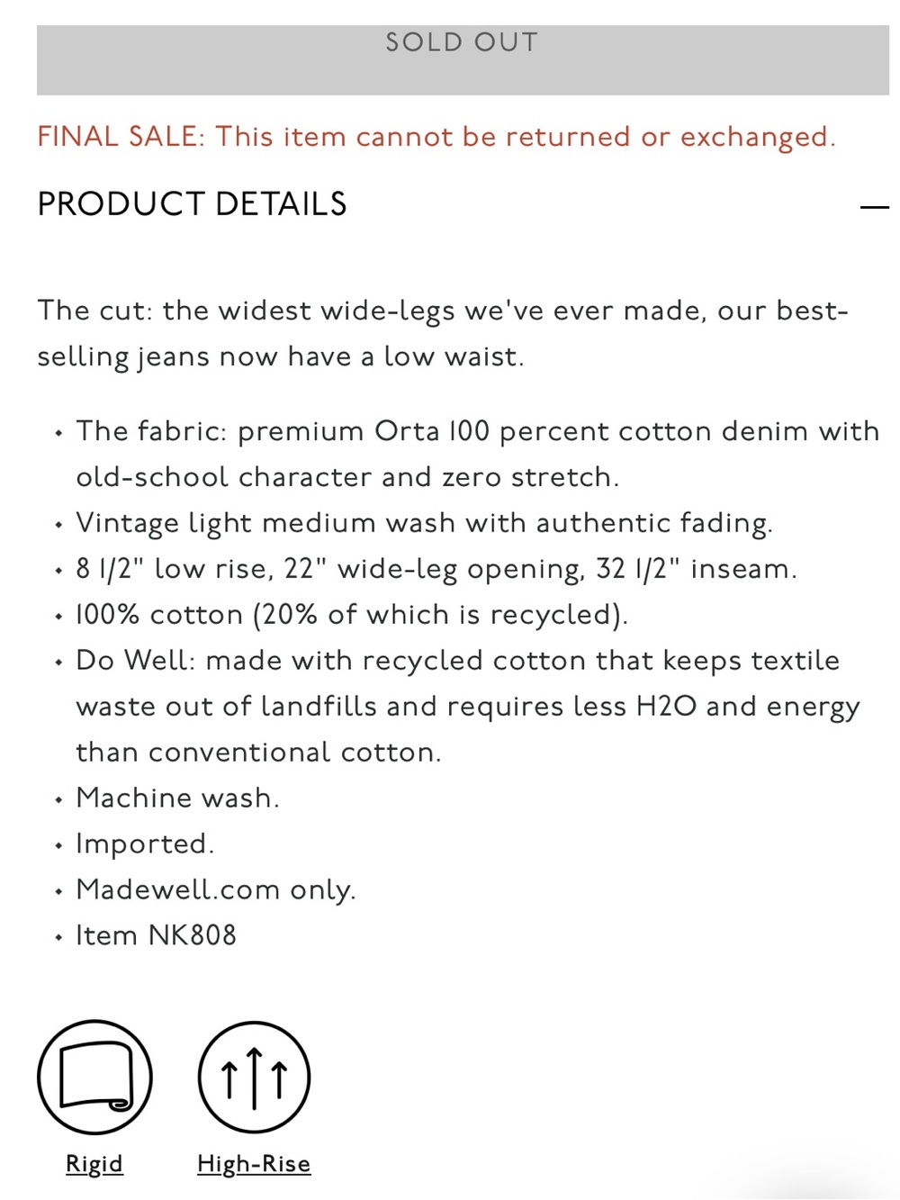 Madewell low rise super wide leg jeans - Picture 5 of 5